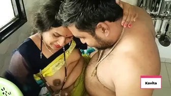 Telugu Maid Bent Over Kitchen Counter Getting Fucked By House Owner Hard