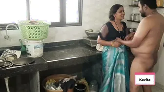 Telugu Maid Bent Over Kitchen Counter Getting Fucked By House Owner Hard