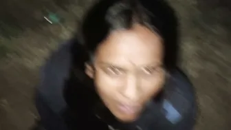 Desi Couple Fucking Outdoors In The Jungle At Night With Oral Finish