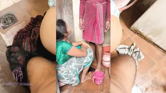 Indian Girl Washing Clothes When Brother In Law Makes A Mess For Her