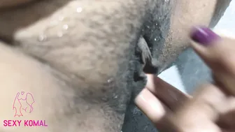 Desi Girl Komal Bathing Telling Him Not To Peek Through Window Again