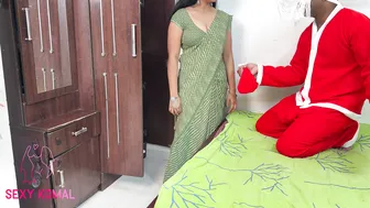 Indian Wife Komal Shamelessly Rides Santa's Cock During Holiday Visit Home