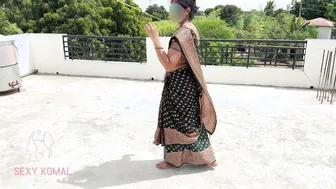 Indian Komal Goes To Terrace And Calls Her Friend To Come From Behind