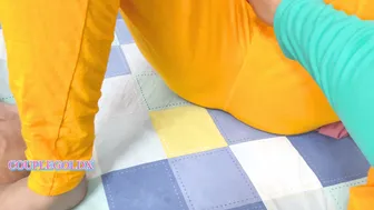 Desi Stepsister Caught In Tights Gets Them Ripped Off For Rough Pounding