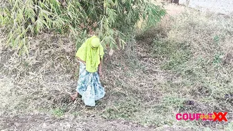 Desi Girl Caught Peeing Openly In Someone's Farm And Gets Punished
