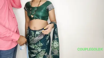 Indian Tailor Measures Komal's Blouse Tightly And Stitches Her Curves