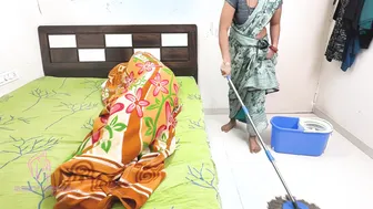Desi Landlord Catches Maid Mopping And Fucks Her Wet Pussy Hard In Bedroom