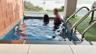 Desi Komal Enters Pool For First Time And Hubby Fucks Her Underwater