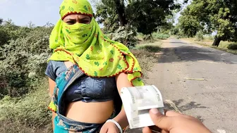 Desi Komal Standing On Road For First Time Starting Her New Business