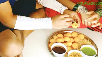 Indian Street Vendor Adding Pussy Cream To Pani Puri For Extra Taste