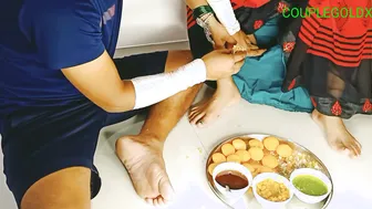 Indian Street Vendor Adding Pussy Cream To Pani Puri For Extra Taste