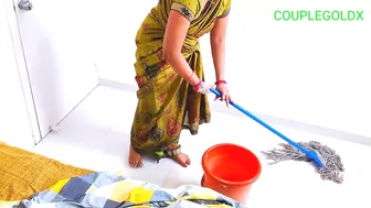 Indian Husband Fucks The Maid While She Mops The Floor With Komal Watching