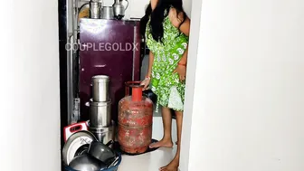 Desi Komal Sneaks Around Getting Fucked While Wearing Her Green Dress