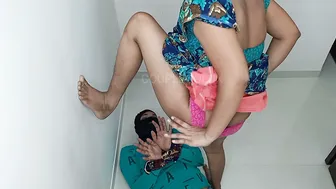 Indian Girl Pissing On Thief's Face While Riding And Fucking Him Hard