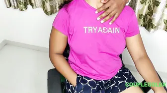 Desi Girl Komal Looks Stunning Wearing That Tight Pink Tshirt Today