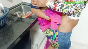 Desi Maid Washing Dishes Gets Interrupted By Thirsty House Owner