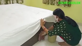 Desi Maid Finished Housework Now Wants Her Pussy Pounded On The Floor