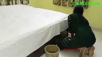 Desi Maid Finished Housework Now Wants Her Pussy Pounded On The Floor
