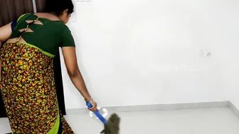 Desi Maid Sweeping The Floor Right In Front Of Your Wife Shamelessly