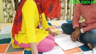 Indian Tutor Teaching Young Students About Sex Education At Home