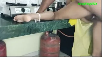 Indian Kitchen Sex Session With Wife Cooking And Getting Fucked Hard