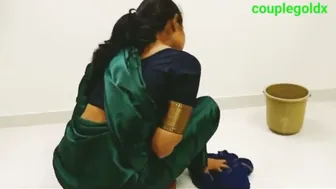 Indian Maid Gets Fucked By Her Employer While Cleaning The Floor