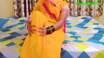 Desi Wife Wearing Yellow Saree Blouse And Petticoat Before Getting Fucked