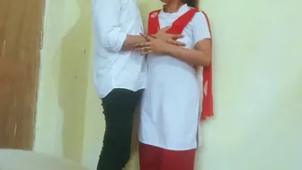 Desi School Student Recording Herself Quietly In Her Bedroom At Night