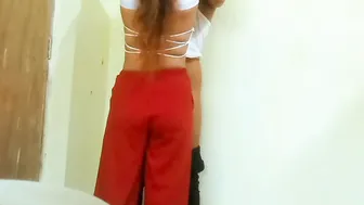 Desi School Student Recording Herself Quietly In Her Bedroom At Night