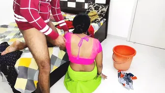 Punjabi Maid Komal Getting Fucked By Her Boss While Cleaning Floors