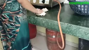 Indian Wife Gets Fucked In The Kitchen By Her Horny Husband Again