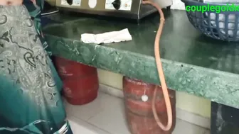 Indian Wife Gets Fucked In The Kitchen By Her Horny Husband Again