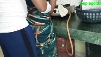 Indian Wife Gets Fucked In The Kitchen By Her Horny Husband Again