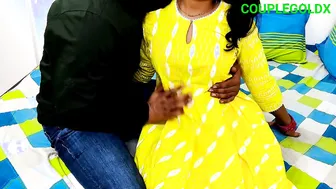 Indian Girl In Yellow Saree Looks Stunning Before Getting Naked