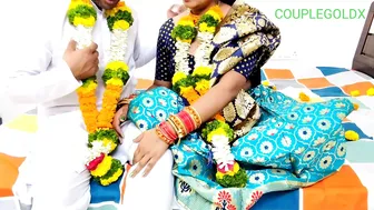 Punjabi Bride Fucks Groom's Friend While He Decorates Wedding Bed Outside