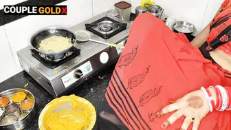 Indian Bhabhi Komal Making Diwali Snacks Devar Licked Her Pussy There