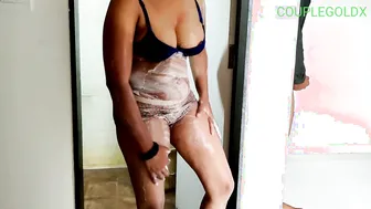 Indian Bhabhi Komal Bathing Secretly Watched Water Dripping Everywhere