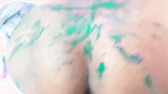 Punjabi Brother-In-Law Smearing Colors On His Sister-In-Law On Holi Day