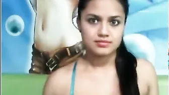 Punjab non-professional girlfriend flaunts and caresses milk sacks on cam