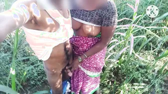 Desi wife adulteress exposes juicy snatch in wild jungle endures brutal fuck by stud