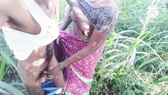 Desi wife adulteress exposes juicy snatch in wild jungle endures brutal fuck by stud