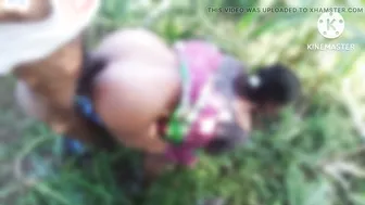 Desi wife adulteress exposes juicy snatch in wild jungle endures brutal fuck by stud