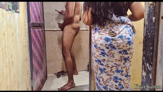 Horny Desi Mother Spots Son Whacking Off In Tub Jumps On Dick For Wild Ride