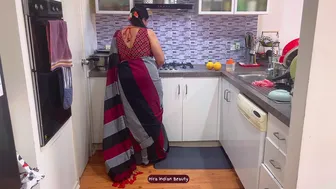 Hot Desi Housewife Saree Fuck Big Ass Groped Messy Head Gagging Brutal Facefuck Missionary Drill