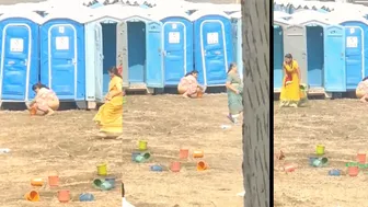 Big Ass Indian Lady Pees Openly