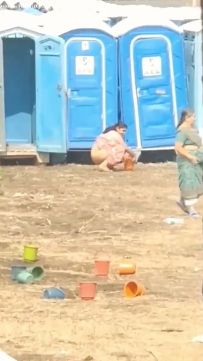 Big Ass Indian Lady Pees Openly