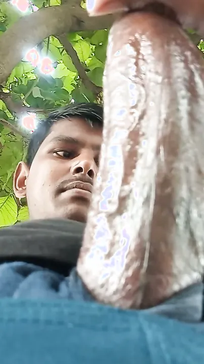 Indian faggot jerks his big dick in the woods dreaming of the boy next door's cock
