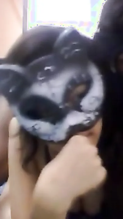 Hawt body masked Indian cuties blowjob