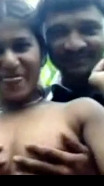 Outdoor clip of village girl getting bare