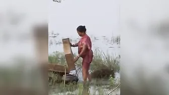 Village aunty blouse less milk sacks